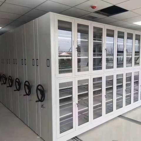 玻璃门手动密集架